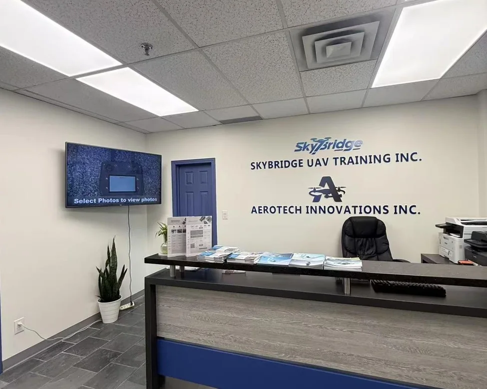 Reception area at the SkyBridge Markham Campus