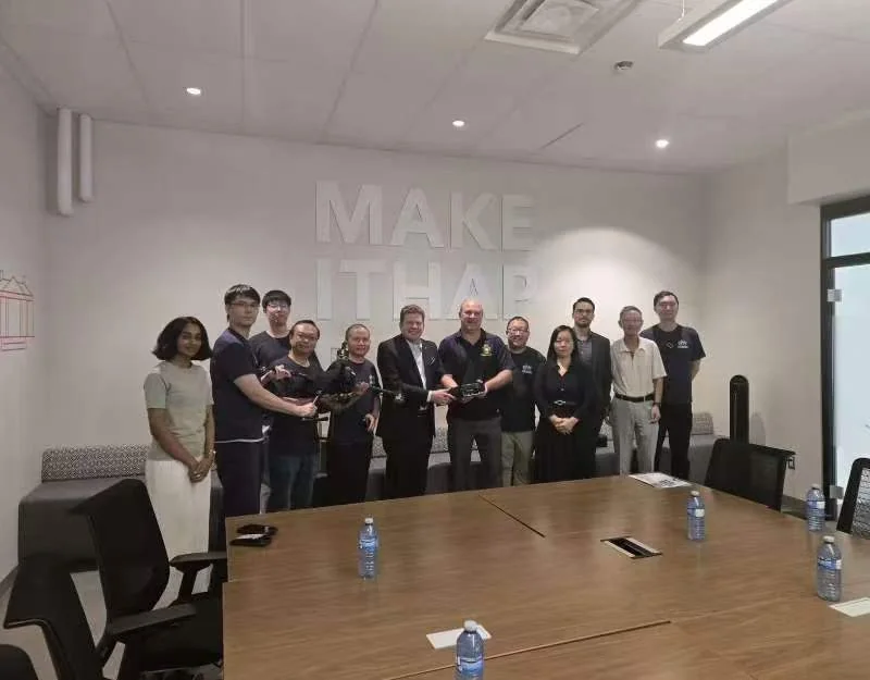 Aerotech representatives presenting drone systems during a meeting in Ottawa