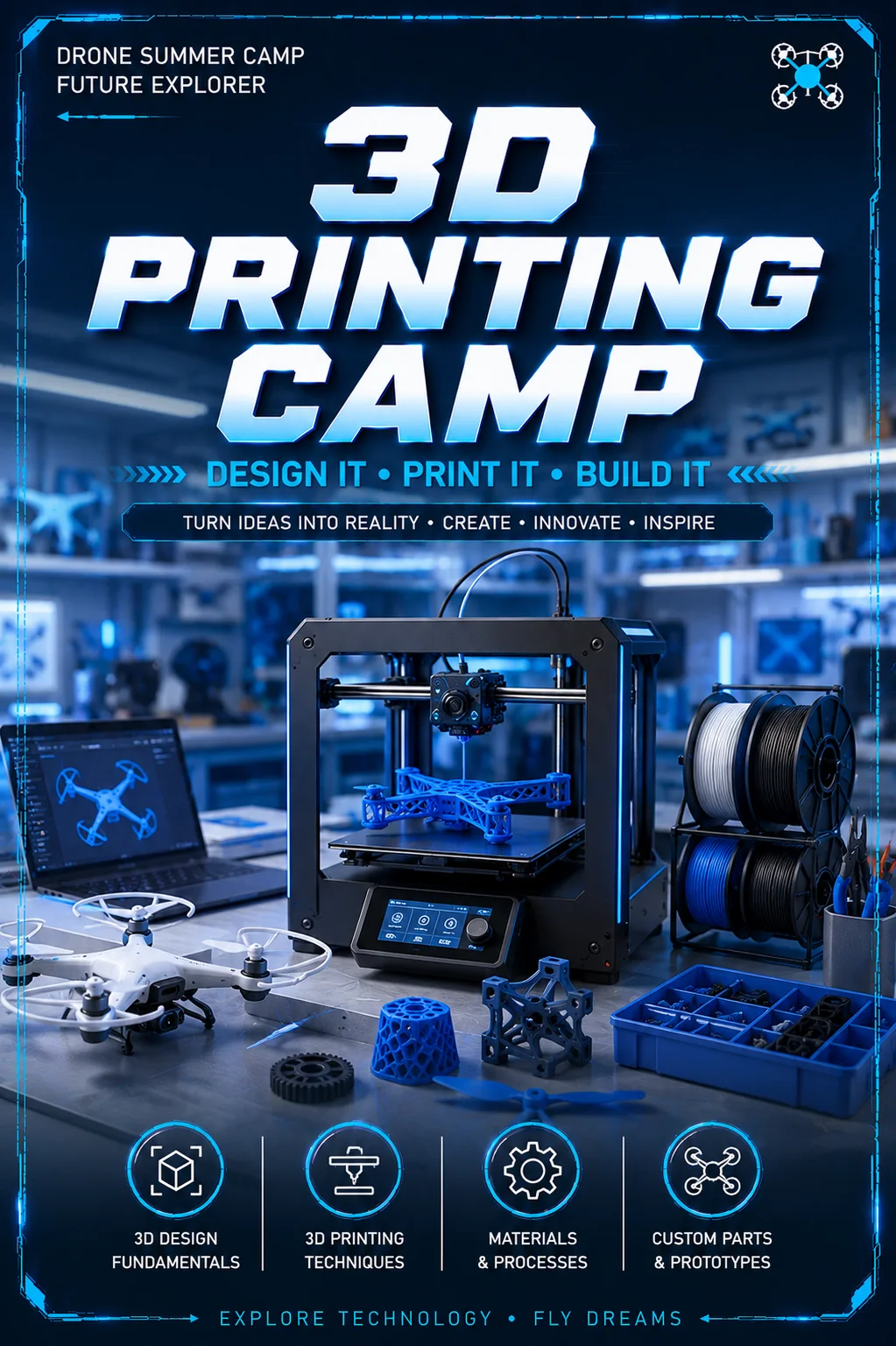 3D Printing Camp promotional artwork